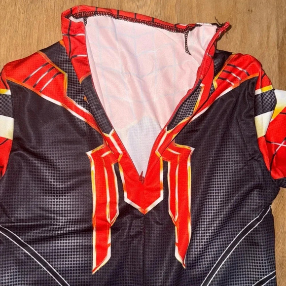 SPIDER-MAN BODYSUIT COSTUME COSPLAY HALLOWEEN MASK DRESS UP SIZE 8 - Picture 4 of 6